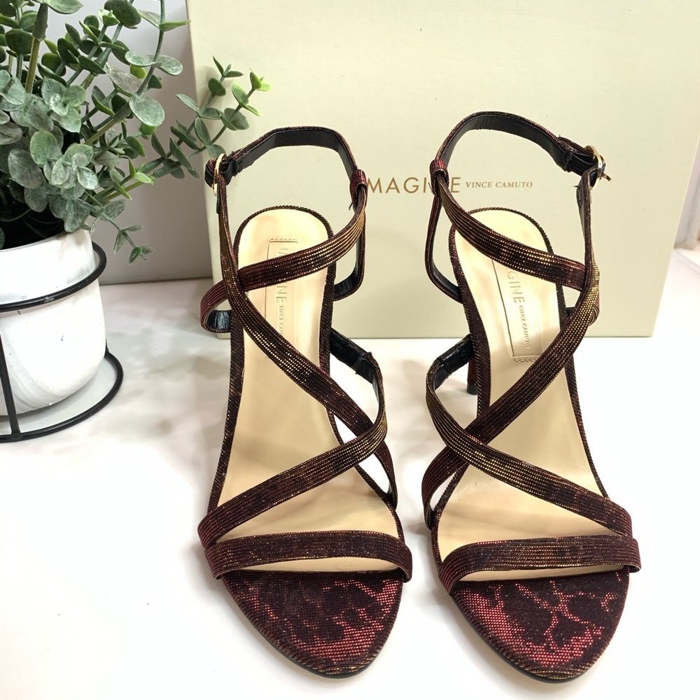 Imagine by Vince Camuto woman Ramsey Strappy Sandal Holo leopard fabric - Picture 4 of 11